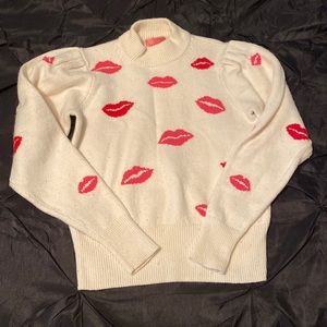 Kate Spade kiss lips sweater